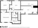 Second floor plan featuring primary bedroom with bath, bedroom, office, walk-in closet, and attic access at 3021 Favor Pines Sw Ct, Marietta, GA 30060