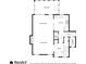 Detailed first floor plan featuring a living room, dining area, kitchen, sunroom, and laundry at 3021 Favor Pines Sw Ct, Marietta, GA 30060