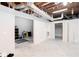 Unfinished basement offering ample space for storage or customization, with utility access at 875 Edgewater Cir, Marietta, GA 30062