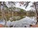 Picturesque pond surrounded by lush greenery, offering a peaceful retreat at 875 Edgewater Cir, Marietta, GA 30062