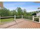 Inviting deck with wooden flooring and a scenic view of lush greenery, perfect for outdoor relaxation at 4940 Hanna Kate Ct, Cumming, GA 30028