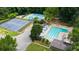 Community amenities including a pool, tennis courts and lounge area at 3990 Old Spring House Ct, Atlanta, GA 30338