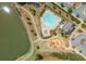 Aerial view of neighborhood amenities including a pool, playground, and walking trails at 4425 Atwood Dr, Cumming, GA 30040