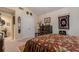 Serene bedroom with Asian themed decor and a vaulted ceiling, creating a unique space at 1152 Simonton Glen Way, Lawrenceville, GA 30045