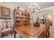 Dining room with a chandelier, china cabinet, and dining table with seating at 1152 Simonton Glen Way, Lawrenceville, GA 30045
