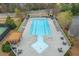 Overhead view of the community pool area, complete with lounge chairs and tables at 1803 Gold Finch Way, Lawrenceville, GA 30043