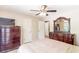 Bedroom featuring a dresser with a large mirror and two closets at 7350 S Mitchell Ct, Villa Rica, GA 30180