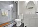 Modern bathroom with a glass-enclosed shower and stylish vanity at 552 Micayne Se Cir # 1, Smyrna, GA 30082
