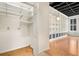 Open storage and shelving adjacent to the bedroom and bathroom at 32 Peachtree Nw St # 1303, Atlanta, GA 30303
