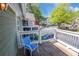 Private balcony with wood decking and views of the surrounding landscape at 1005 Berkeley Woods Dr, Duluth, GA 30096