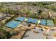 Overhead view of the community's tennis and basketball courts at 1157 Hannaford Ln, Johns Creek, GA 30097
