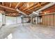Unfinished basement with exposed ceiling and a concrete floor, providing a blank canvas for customization and additional storage at 681 Counsel Dr, Marietta, GA 30068