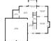 Floorplan of the home's first story, featuring the garage, kitchen, living room, dining room and breakfast nook at 835 Ridge Ave, Stone Mountain, GA 30083