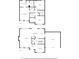 House floor plan featuring living room, kitchen, breakfast nook, bedrooms, garage and bathrooms at 184 Chamberlyn Ln, Hiram, GA 30141