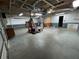Open garage with visible ductwork and lighting providing a functional space at 262 Bomar Ln, Douglasville, GA 30134