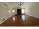 Spacious living room with vaulted ceiling, hardwood floors, and stone fireplace at 262 Bomar Ln, Douglasville, GA 30134
