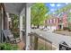 Inviting porch view showcasing seating with glimpses of the charming neighborhood at 4900 Fairmont Way, Roswell, GA 30075