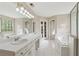 Spacious bathroom with a double sink vanity, soaking tub, and walk-in shower at 100 Julia Ct, Fayetteville, GA 30214