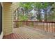 Wooden deck with trees in background at 100 Julia Ct, Fayetteville, GA 30214