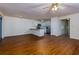 Living room and kitchen area with stainless steel appliances at 137 Venture Path, Hiram, GA 30141
