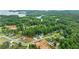 Beautiful lakefront homes nestled in lush greenery from above at 6120 Hutchins Dr, Buford, GA 30518