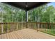 Comfortable deck showcasing a wooden railing with a beautiful nature view at 6120 Hutchins Dr, Buford, GA 30518