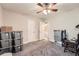 Bedroom filled with boxes and exercise equipment at 9053 Franklin Ct, Jonesboro, GA 30238