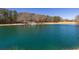 Picturesque pond with a boathouse surrounded by trees and a grassy area, creating a peaceful atmosphere at 96 Sam Alexander Rd, Douglasville, GA 30134