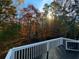 View of the wooded backyard from the home's private deck, creating a serene outdoor retreat at 3337 Camens Way, Buford, GA 30519