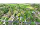 Aerial view showing the property location in a lush, green, neighborhood setting at 4995 Hyde Ct, Cumming, GA 30040