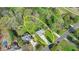 Aerial view showing the property location in a lush, green, neighborhood setting at 4995 Hyde Ct, Cumming, GA 30040