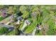 Aerial view showing the property location in a lush, green, neighborhood setting at 4995 Hyde Ct, Cumming, GA 30040