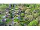Aerial view showing the property location in a lush, green, neighborhood setting at 4995 Hyde Ct, Cumming, GA 30040