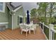 Spacious outdoor deck featuring a dining table and chairs, perfect for enjoying the beautiful surroundings at 4995 Hyde Ct, Cumming, GA 30040