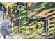 Aerial view of a well-manicured backyard with a large garden at 4835 Fields Bridge Rd, Cumming, GA 30028