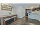 Dining area featuring hardwood floors with access to kitchen and entranceway at 6351 Wedgeview Ct, Tucker, GA 30084
