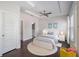 Bedroom features hardwood floors, ceiling fan, and recessed lighting, creating an elegant and inviting space at 2026 Manchester Ne St, Atlanta, GA 30324