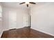 Spacious bedroom with hardwood floors and two closets at 2999 San Juan Dr, Decatur, GA 30032