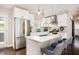 Stylish kitchen with stainless steel appliances, an island with seating, and marble countertops for a contemporary design at 2999 San Juan Dr, Decatur, GA 30032