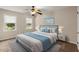 Comfortable main bedroom featuring a ceiling fan and natural light at 1196 Oak Sw Rd, Lilburn, GA 30047