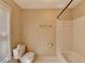 Neutral bathroom features a standard bathtub, toilet, and tile flooring at 30 Plantation Ne Dr # B, Atlanta, GA 30324
