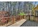 Wooden deck overlooking green space with mature trees at 30 Plantation Ne Dr # B, Atlanta, GA 30324