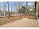 Spacious wooden deck perfect for entertaining or relaxing, surrounded by lush greenery at 7170 Highbrook E Cir, Cumming, GA 30041