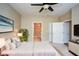 Bright bedroom featuring a walk-in closet, modern decor, and ensuite bathroom at 2368 Barrett Cottage # 17, Marietta, GA 30066