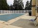 A community pool with a cover and a white fence, providing safety and privacy for residents at 2368 Barrett Cottage # 17, Marietta, GA 30066
