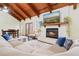 Inviting living room featuring a fireplace and comfortable seating at 3696 Suwanee Creek Ct, Suwanee, GA 30024