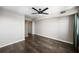 Bedroom featuring ceiling fan, hardwood floors, and neutral walls at 795 Hammond Dr # 1707, Atlanta, GA 30328
