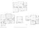 Overview of all the floor plans of the home, main level, upstairs, third level, and basement at 1718 Autumn Sage Dr, Dacula, GA 30019
