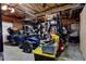 Spacious garage provides ample storage and parking space, complete with an interesting motorcycle at 524 Lambeth Dr, Hiram, GA 30141