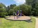 Colorful playground with slides, swings, and climbing structures in a grassy, tree-lined area at 363 Riverwood Pass, Dallas, GA 30157